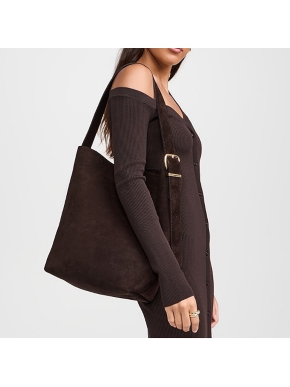 Madewell The Essential Bucket Tote Bag Dark Carob Brown - NWT